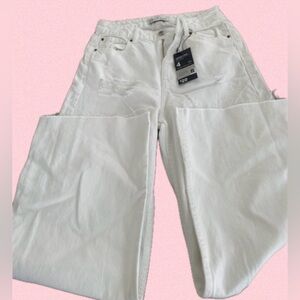 Primark Women's White Straight Leg Jeans